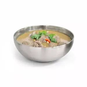 이중 무광 스텐 냉면그릇 우동기 22cm