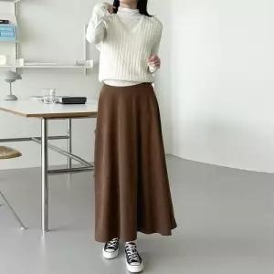 [문에이블]문에이블 여자 여성 겨울 따뜻한 데일리 허리 밴딩 편안한 후레아 플레어