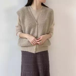 [문에이블]문에이블 여자 여성 봄 가을 겨울 간절기 루즈핏 뽀글이 베스트 코트속이너