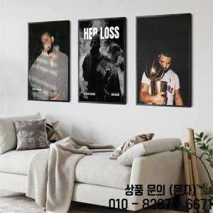 흑백 드레이크 콘서트 커버 포스터 모든 개를위한 미적 팝 랩퍼 음악 앨범 캔버스 인쇄 벽 아트 룸 장식