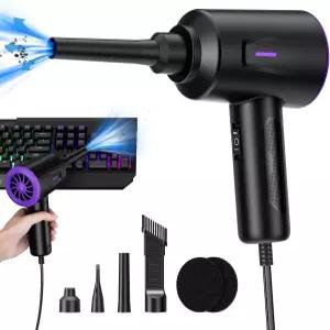 전기 에어 더스터 - 송풍기 키보드용 다목적 압축 컴퓨터 및 PC 5.74온스 강력한 모터