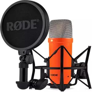 음악 제작 보컬 녹음 스트리밍 및 팟캐스트를 위한 쇼크 마운트 팝 필터 XLR 케이블이 포함된 RØDE NT1