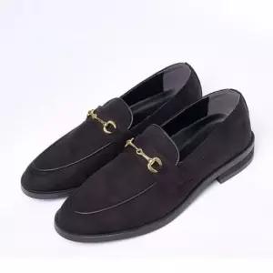 국산로퍼 국내제작 스웨이드 남성 골드 체인 장식 로퍼Y