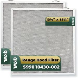 Broan Nutone 4512880 주방 배기 팬 필터 5층 알루미늄 그리스 2팩용 QKWL S99010430-002 레인지 후드 교체