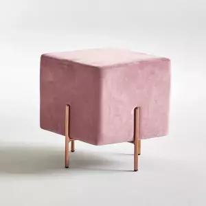 수납 감성스툴 루앵 핑크 화장대식탁보조의자간 벨벳