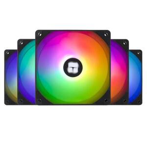 [미국배송] Thermalright TL-C12C-S X5 CPU 팬 120mm ARGB 케이스 쿨러 팬 S-FDB 베어링이 포함된 4핀 PWM 사일런트 컴퓨터 최대 1550RPM 냉각 5 수량