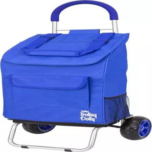 바퀴와 탈착식 가방 롤링 개인 핸드트럭이 있는 식료품용 트롤리 돌리 블루 접이식 쇼핑 카트 표준 제품