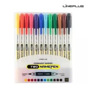 [문구/오피스] 세트 네임사인펜 투네임펜 네임펜 12색