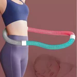 간편휴대 실내 스프링 훌라후프  허리운동 지압 꽈배기 후프