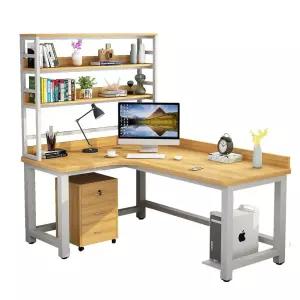 책상 책장세트 코너형 모서리 1400 데스크