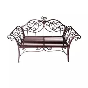 엔틱 철제 벤치 카페 철제벤치 빈티지 정원아치 긴의자 화이트