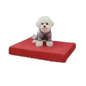 [반려] 강아지 극세사 베드 레드 대형 1P 고양이 방석 침대