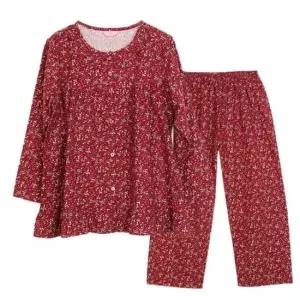 겨울파자마 국내산 여성 플라워면파자마상하세트