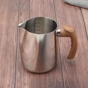 스테인리스 커피 우유 거품 라떼 머그컵 두꺼운 뾰족 주둥이