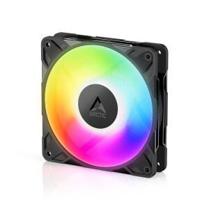 [미국배송] ARCTIC P12 Pro A-RGB - 강력한 프리미엄 팬 Y-케이블 스플리터 포함 120mm PWM 600-3000RPM 0RPM 5% PWM 5V 디지털 RGB 유체 다이내믹 베어링 4핀 블랙