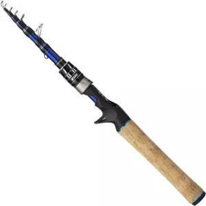 EOW XPEDITE PRO 휴대용 텔레스코픽 캐스팅 및 회전 낚싯대 24T 카본 블랭크 고체 팁 코르크 핸들 이동봉