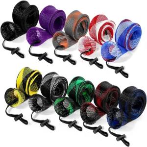 KPEPIX 낚싯대 슬리브 - 주물용 바다 플라이 로드용 커버 땋은 망사 보호대 양말