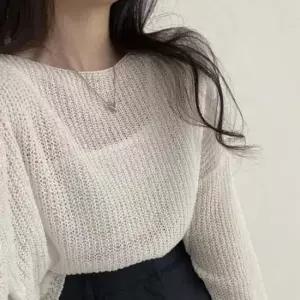 [SBD] 니트탑 시스루 긴팔 레이어드 SNY-0063