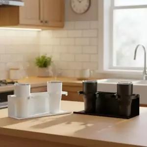 홈주방 텀블러 거치대 정리대 보관함 자석부착형 무타공