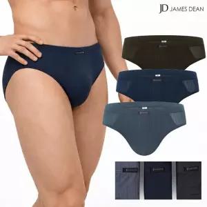 [제임스딘]제임스딘 남자모달삼각팬티 브리프 스판 베이직 신축성 스판 3매입 세트