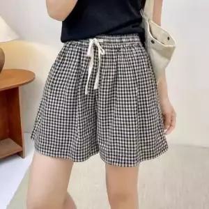 [SBD] 숏팬츠 허리밴딩 여름 반바지 체크 데일리 2컬러 여성