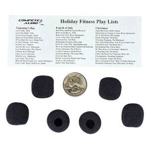 [미국배송] 오디오 소형 마이크 윈드스크린(마이크 커버) 6팩 헤드셋 / 라펠(라발리에) 피트니스 강사 게이머 팩 블랙 경쟁하기