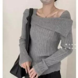 [SBD] 데일리 오프숄더 슬림핏 골지 긴팔 스웨터 니트 이너웨어 스퀘어넥 티셔츠