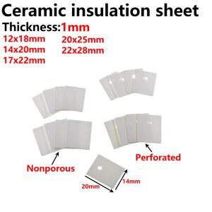 알루미늄 산화물 알루미나 절연 열 전도성 세라믹 패드 개스킷 시트 TO 3P 220/247 12 14 17/20x18 20 22/25 홀 100