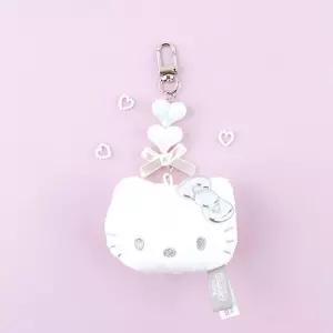 산리오 헬로키티 실버비즈 얼굴 가방고리 캐릭터 키링 5cm