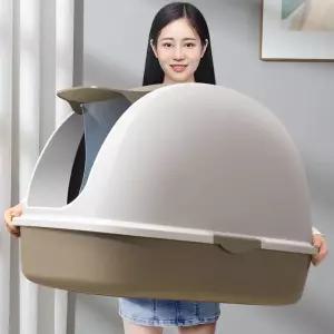 대형 고양이 화장실 초대형 배변통 후드 하우스형 토일렛