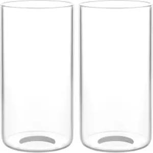 스켈랑 클리어 립리스 유리 램프 그늘막 원통형 조명 커버(피터 개구부 포함) 샹들리에 교체 욕실 배니티