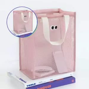 쌍문상회 매쉬가방 메쉬백 여름 물놀이 비치백 핑크