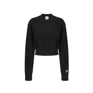 AMARDEW CABLE CROP LABEL KNIT_BLACK 2081280