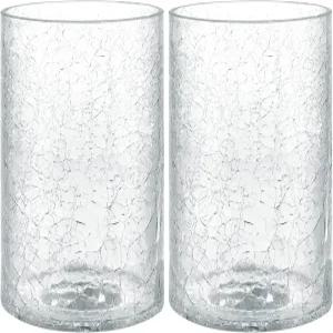 스켈랑 크래클 립리스 유리 램프 그늘막 원통형 조명 커버 피터 개구부 포함 샹들리에 교체 펜던트 욕실