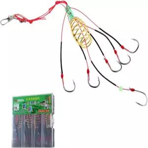 FASPLORE 4팩 트랩 낚시 갈고리 잉어 미끼 봄 모이통이 있는