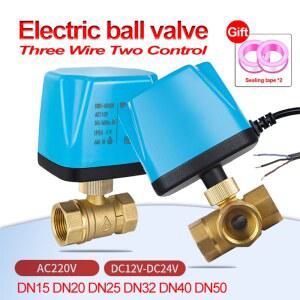 DC12V-24V 태양광 중앙 에어컨 선풍기 코일 전기 볼 밸브, AC220V, 3 선 2 제어