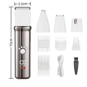 4-In-1 애완 동물 미용 및 관리 세트 4 가지 블레이드 헤어 면도기 저소음 충전식 안전 개 트리머