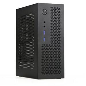 Goodisory A09 블랙 MINI-ITX 0.8mm SPCC 데스크톱 컴퓨터 케이스가 Flex PSU에 장착되어 있습니다
