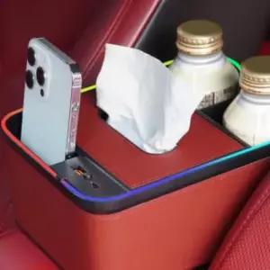 [CAR] 무드등 트레이 팔걸이 고속충전기 C88+시거잭 수납함 차량용 콘솔박스 수납