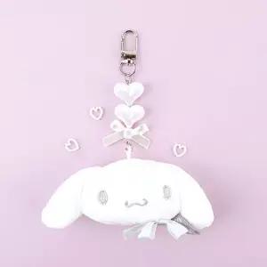 산리오 시나모롤 실버비즈 얼굴 가방고리 키링 5cm