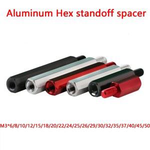 RC DIY FPV 쿼드콥터 드론 멀티로터용 알루미늄 스터드 로드 M3 육각 스탠드오프 스페이서 기둥 암수 10