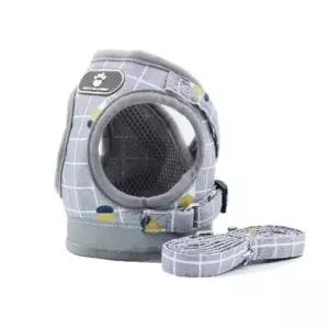 [반려] 체크 반려견 반사띠 외출 가슴줄 하네스 산책