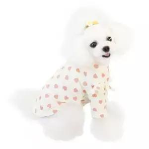 [반려] 골지티 반려견 애견옷 강아지 하트패턴 산책 레이스
