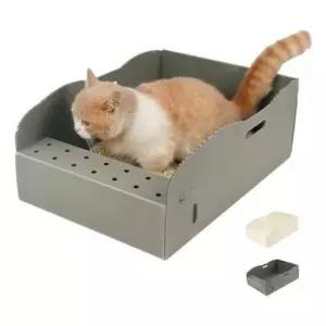 [반려] 외출 접이식 화장실 배변판 변기 고양이 휴대용