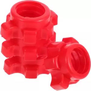 4Pcs 덤벨 스핀락 목걸이 - 바벨 로드 너트 미끄럼 방지 바 나사 클램프 고정 피트니스 장비 웨이트