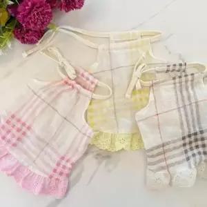 [반려] 여름 원피스 강아지 홀터체크 나시티 1P 반려견 2XL