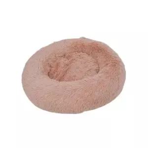 [반려] 강아지 고양이 방석 원형 미니 1P 핑크 털쿠션 침대