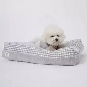 [반려] 강아지 파스텔그레이 쿠션 체트라 1P 듀얼 대형 침대