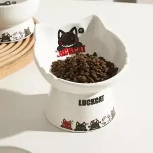 [반려] 올리언 경추 세라믹 식기 보호 1P 강아지 고양이형