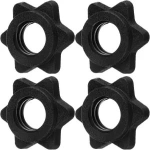 4PCS 덤벨 목걸이 1인치 바벨 칼라 클램프 6인치 너트 클립 표준 스핀록 웨이트 바 가정이나 헬스장 스포츠